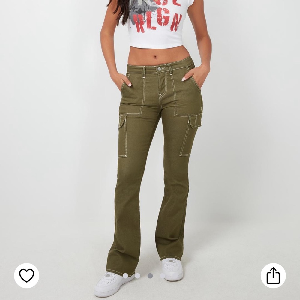 True Religion Cargo Single Needle Bootcut Pants